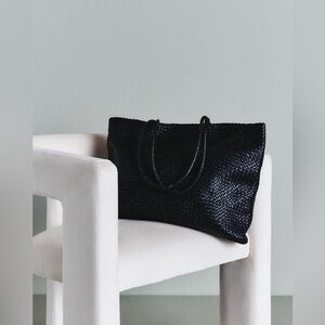 Italian Leather Handwoven Tote